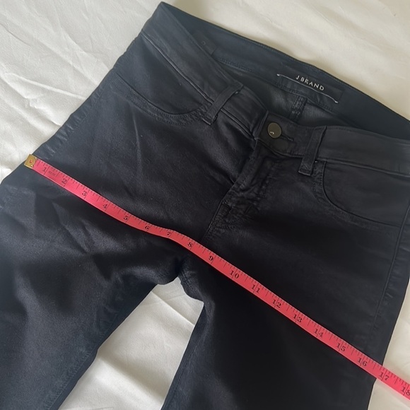 J Brand Womens Black Coated Skinny Jeans Mid Rise Sleek Stretch Denim Size 27 - Picture 8 of 12